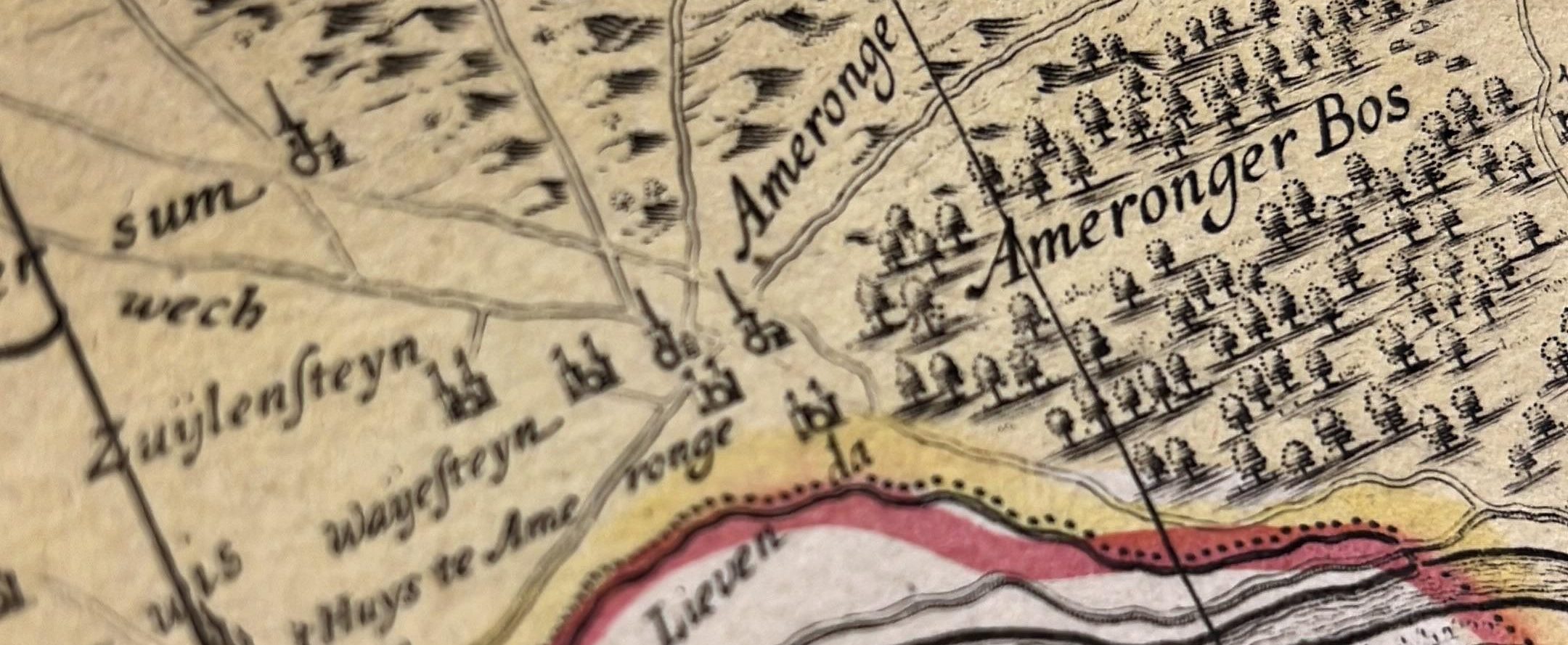 An image of Amerongen on an old map